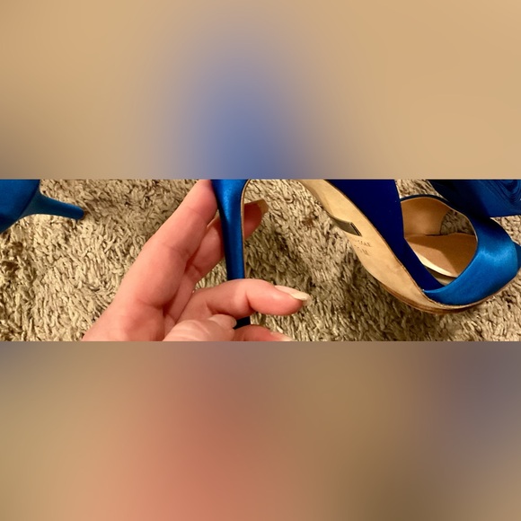 Badgley Mischka Blossom Blue Heels sz11 - Picture 6 of 9